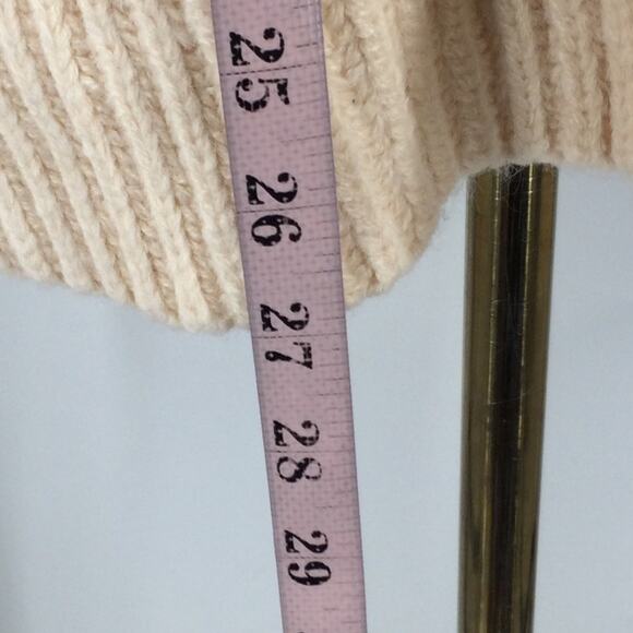 LULU'S XL Cozy Weather Cream Cable Knit Quarter Zip Sweater B150 NEW - Picture 3 of 5